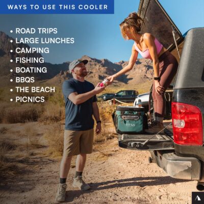 Titan by Arctic Zone Deep Freeze Cooler - Zipperless Hardbody Cooler - Deep Freeze Insulation, HardBody Liner, and SmartShelf - Image 9