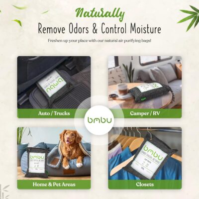 1000g Large Bamboo Charcoal Air Purifier Bag - Car Deodorizer Freshener - Remove Odor and Control Moisture in Your RV, Camper, SUV, Truck, Closet, Mobile Home, Storage - Non fragrant 1kg - Image 3