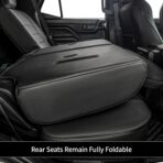 EKR 4runner Seat Covers Full Set 7 Seats 2025 2026,Car Seat Cover for Toyota 4 Runner,Custom Car Seat Protector Waterproof,Leather Car Seat Cushion,Black Car Seat Cover,Leather(Black) - Image 7