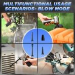 Saker Handheld Car Vacuum Portable Cordless17000PA Mini Air Duster Blower Rechargeable Foldable Vacuum Cleaner with Brushless Motor for Home, Office Pet HL132 Black - Image 5