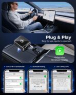Jemluse Wireless CarPlay Adapter for Apple - Mini Size, Fast Stable Connection Convert Wired to Wireless Car Play Dongle for iPhone iOS 10+, Plug & Play for Cars from 2016+ w/USB-C (Black) - Image 4