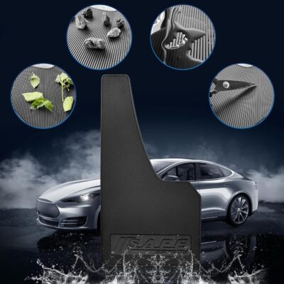 4 Pcs Universal Black Soft Rubber Mud Flaps - Prevent Mud Splashes, Enhance Appearance, Easy Install, Waterproof & Scratch Resistant - Ideal for Sedan SUV and Urban/Suburban Cars -Safe - Image 5