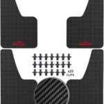 XUKEY 4pcs Black Universal Mudflaps for Car SUV Van Hatchback UTV ATV Front Rear Mud Flaps Splash Guards Fender Flares Mudguard with Hardware 14.17''x 8.27''("R.S MUD Flaps Logo)