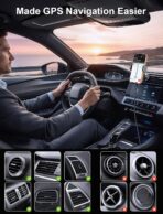 MOKPR Wireless Car Charger, Auto Clamping Car Charger Dash Windshield Air Vent Phone Holder Compatible with iPhone 17 16 15 14/13/13 Pro/12 pro/12/11/X/8, Samsung S24/S23/S22 - Image 3