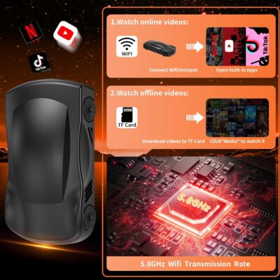 4-in-1 Carplay Ai Box,Wireless CarPlay & Android Auto Adapter,Compatible with N-etflix/YouTube/TIK Tok/Screen Mirror Link/TF Card,Suitable for Cars Equipped with OEM Wired CarPlay,Plug & Play - Image 7