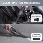 Car Handheld Vacuum Cordless 13000 PA Suction Power, Portable Mini Vacuum Cleaner for Car Home Office and Pet Hair, Black - Image 2