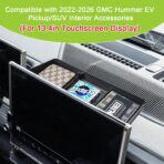 Center Console Dashboard Organizer Compatible with 2022-2026 GMC Hummer EV Pickup/SUV Interior Accessories, Armrest Dash Storage Box Insert Tray Mount Holder (for 13.4in Touchscreen Display) - Image 3