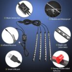 Car LED Strip Lights, 4Pcs 48 LED Interior Lights, Multicolor Music Car Strip Light Under Dash Lighting Kit with Sound Active Function and Remote Controller, DC 12V - Image 7