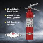 Amerex B417, 2.5 lb. ABC Dry Chemical Class A B C Fire Extinguisher with Wall Bracket, 2 Pack