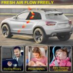 Car Window Shades for Baby, 2 Pack Car Sun Shade for Baby Kids Adults Pet, Large Size Mesh Covers Rear Side Sun Shades for SUV MPV Block UV Rays & Privacy Protection(42"x23") - Image 5