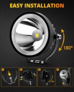 NAOEVO 4 Inch Round LED Pod Lights, 60W 6000LM LED Spot Off Road/Driving/Fog Lights for Truck Car ATV UTV Boat Motorcycle, 2-Pack (White) - Image 5