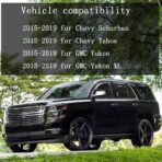 AUCERAMIC Chrome Mirror Cover Caps Compatible with 2015-2019 Chevy Tahoe Suburban GMC Yukon/Yukon XL (2 Pcs Chrome Side View Mirror Covers Replacement) - Image 7