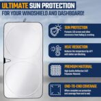 EcoNour Windshield Sunshade for Cars | Full-Coverage Heat & UV Protection | High-Performance Light Blocking Sun Shade | Foldable Design Keeps Interior Cool | Compact Storage- Medium - Image 9