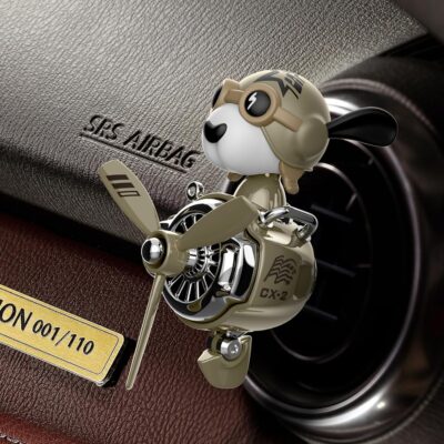 Pilot Car Air Freshener, Cute Dog Car Vent Clip Air Freshener Automotive Air Outlet Fan Diffuser, Automotive Interiors Vent Decoration (Shake Head Style - Dog) - Image 4