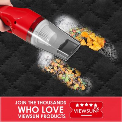 Viewsun 17PCS Car Cleaning Kit, Car Interior Detailing Kit with Red High Power Handheld Vacuum, Detailing Brush Set, Windshield Cleaner, Cleaning Gel, Complete Auto Accessories for Women - Image 7