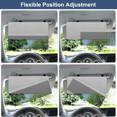 NAZZO Polarized Car Sun Visor Extension, Upgraded Magnetic Sunshade with PC Lens, Anti-Glare Car Visor Sun Blocker for Safe Driving, UV-Filtering/Protection - Image 3