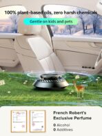 Ceeniu Solar Car Air Freshener F21, DIY Essential Oils, UFO Solar-Powered Auto Rotary Diffuser, Natural French Fragrance Cologne & Ocean, Two Oils, Aluminum Alloy, Dashboard Aromatherapy Freshener - Image 4