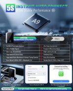 SPIRITIME Wireless CarPlay Adapter for iPhone – 5-Second Auto Connect | 1-Click Phone Swap for Families | Convert Wired to Wireless | Stable & Fast, Plug & Play | Supports Factory CarPlay Cars 2016+ - Image 3