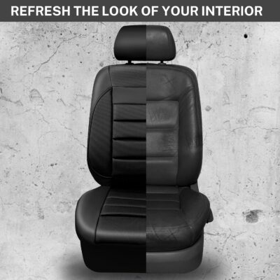 CAR PASS Faux Leather Car Seat Covers Front Seats Only, 3D Foam Support Car Seat Covers, Universal fit for Trucks Vans SUVs Sedans Automotive Comfortable, Airbag Compatible 2 Pieces Front Solid Black - Image 6