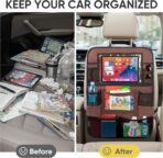 BALEINE Backseat Car Organizer, Back Seat Car Organizers and Storage, Kick Mats Back Seat Protector, Travel Accessories for Most Automotive (2 Pack, Mocha) - Image 8