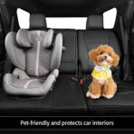 EKR 4runner Seat Covers Full Set 7 Seats 2025 2026,Car Seat Cover for Toyota 4 Runner,Custom Car Seat Protector Waterproof,Leather Car Seat Cushion,Black Car Seat Cover,Leather(Black) - Image 6