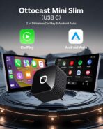 OTTOCAST Mini Cube 3.0 USB C Wireless CarPlay & Android Auto Adapter 2026– Plug & Play, Fast Auto-Reconnect (Black) - Image 3