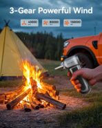 WOLFBOX MF100 Electric Air Duster-150000RPM Super Power Cordless Air Duster, Rechargeable Brushless Motor Durable Blower, 3-Gear Adjustable Dust Blower for Computer, Keyboard, Outdoor, House and Car - Image 4