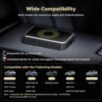 TOGUARDGO 3-in-1 Wireless Carplay Adapter Magic AI Box with Net-Flix YouTube TikTok Upgrade Wired Car Play to Wireless Support USB Drive for iPhone 10+ and Android 13+ - Image 8
