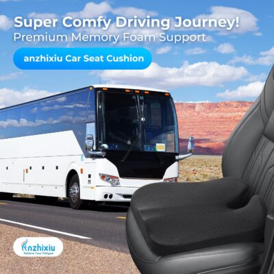 Heightening Car Seat Cushion for Better View- Seat Cushion for Car Reduces Lower Back Pressure& Support Spine- Truck Seat Cushion for Long Trip-Black - Image 2