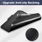 Spurtar for Tesla Model 3 Floor Mats 2017-2025, Car Floor Mats All Weather Automotive with 3D Extended Edge, 3 Pack Honeycomb Design Front & Rear Rubber All-Weather Protector, Black - Image 6
