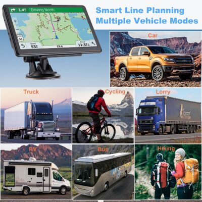 GPS Navigator for Car Truck RV, 7" Touchscreen GPS Navigation System, 2026 Map with Voice Guidance, Speed Alert, Red Light Warning, Custom Truck Routing, Free Lifetime Updates - Image 3