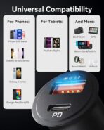 INIU Car Charger, Cigarette Lighter USB Charger Total 60W, 12V USB Socket with [1m] 100W Type C Cable Fast Charge, Car Phone Charge Adapter for iPhone 17 16 Samsung Laptops Switch 2 Car Accessories - Image 7