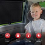 PLTCAT 2 Pack Car Sun Shade Side Window for Baby, Roller Vehicle Shades Sun Protection Shade for Car Side Window (Standard-16''x18'') - Image 5
