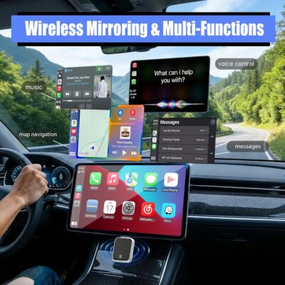 2026 Upgraded USB Wireless CarPlay Adapter for iPhone, Bluetooth 5.3 and Wi-Fi 6, Automatic & Zero-Delay Connection, Android auto Carplay Wireless Adapter for Android and iOS Systems. (Light Gray) - Image 2