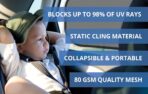 Car Sun Shades for Side and Rear Window (4 Pack) - Car Sunshade Protector - Protect Your Kids and Pets in the Back seat from Sun Glare and Heat. Blocks Over 98% of Harmful UV Rays - Easy to Install, - Image 3