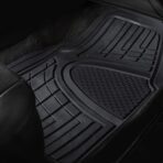 FH Group Automotive Floor Mats - Heavy-Duty Rubber Floor Mats for Cars, Universal Fit Full Set, Climaproof & Trimmable Floor Mats for Most Sedan, SUV, Truck, Black - Image 5