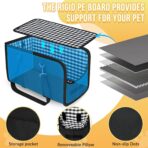 SlowTon Console Dog Car Seat - Portable Dogs Armrest Booster Seat for Small Dog, Anti-Collapse Pet Car Seat with Soft Cushion Safety Belt, Support Pet Up to 11lbs (Black) - Image 4