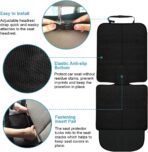 Car Seat Protector, 2 Pack Carseat Protector with Thick Padding, Baby/Pets for Child Car Seat-Mesh Pockets-Waterproof-Universal Size(Black) - Image 6