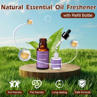 12 Pack Car Air Freshener & Refills, 6-Scent Hanging Air Freshener Diffuser Set -Each(8ml +20ml Refill), Essential Oil Diffuser With Refill Bottles, Reusable Car Fragrance Decor Accessories - Image 4