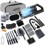 NIKCOSMK Car Cleaning Kit, Car Detailing Kit with Car Vacuum 8000PA High Suction, Car Interior Cleaning Supplies with Detailing Brushes, Windshield Cleaner Tool, Car Accessories for Men & Women