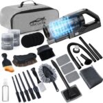 NIKCOSMK Car Cleaning Kit, Car Detailing Kit with Car Vacuum 8000PA High Suction, Car Interior Cleaning Supplies with Detailing Brushes, Windshield Cleaner Tool, Car Accessories for Men & Women