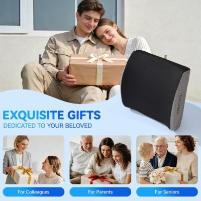 Lumbar Support Pillow for Office Chair, Gaming Chair, or Car, Memory Foam Cushion with Breathable Ventilated Mesh and Adjustable Straps for Long Lasting Back Support Ergonomic Suitable Gift - Image 9
