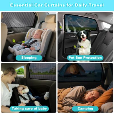 XCBYT Civic Window Shades for 2016-2021, 4PCS Side Window Sun Shades with Breathable Mesh, Magnetic Car Window Covers for Baby & Privacy, UV Protection & Heat Insulation - Image 7