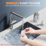 KMM Handheld Car Vacuum Cleaner, 9000PA Vacuum Cleaner & Air Duster, 120W High Power Vacuum Portable Cordless, Hand Held Vacuum Rechargeable with Multi-Nozzles & LED Light for Home, Car, Office - Image 6