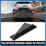 4pcs Black Straight Car Rear Lower Bumper Splitter Lip Wing Diffuser Shark Fin Spoiler Universal with Screw for Car SUV Item Replacement - Image 2