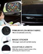 Tevlaphee Car Sunshade Kids, Universal Sun Visor Car Net Sunscreen Baby with Certified UV for Side Window Mesh Material Protects Passenger Baby, Children & Pets(L) (L) - Image 4