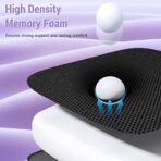 Car Seat Cushion and Lumbar Support Headrest Pillow Mesh Cover Memory Foam Ergonomic Car Cushion Back Neck Support Pillow Sciatica & Back & Tailbone Pain Relief Pillow Black - Image 8