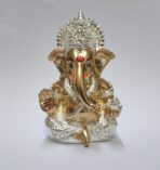 Ganesha Idol Ganesh for Car Dashboard Statue Ganpati Vinayaka Vinayagar Figurine Diwali Gifts Home Decor Luck, Success for Small Murti Puja Lord Gift Office Desk Room 3.5 Inches