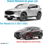 CLIM ART Custom Fit Mud Flaps for Mazda CX-5 2017-2021, 4 pcs, Easy to Install, Road and Weather Resistant Thermoplastic, Car Accessories - MF1417108 - Image 2