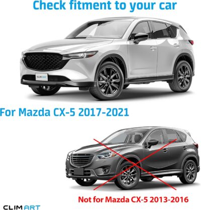 CLIM ART Custom Fit Mud Flaps for Mazda CX-5 2017-2021, 4 pcs, Easy to Install, Road and Weather Resistant Thermoplastic, Car Accessories - MF1417108 - Image 2